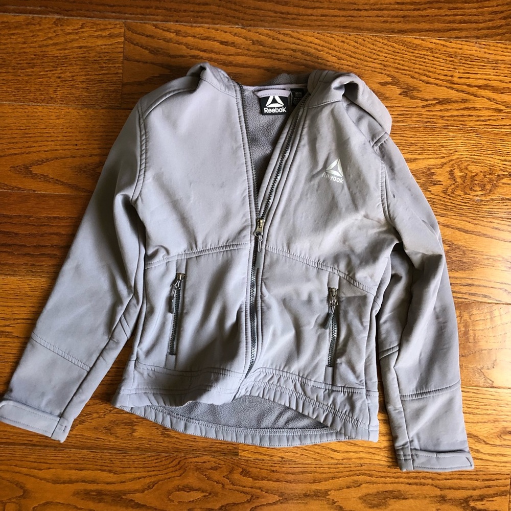 Girls Gray Reebok Jacket W Hood